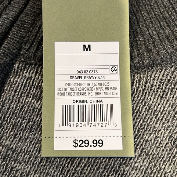 NWT Men’s Goodfellow & Co Zip Down Sweater, Size Medium. - Picture 4 of 4